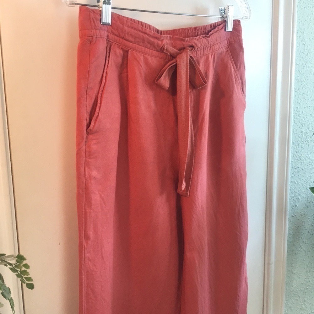 Philosophy Wide Leg Linen Pull Up Pants Size Small - Picture 2 of 13